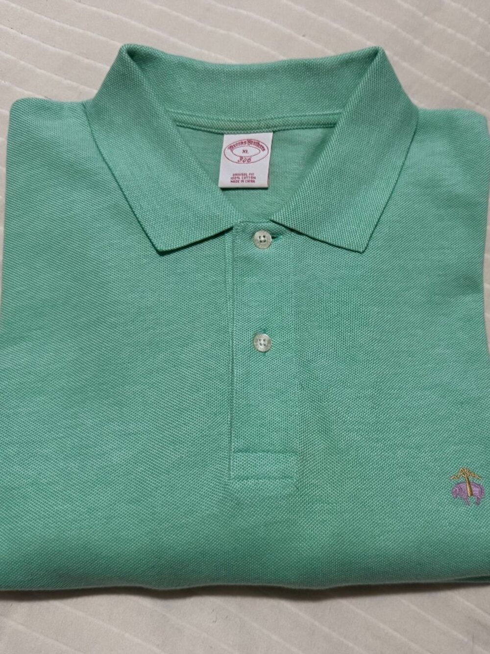 Brooks Brothers 346 Polo Shirt - Men’s XL - Mint Green - Cotton